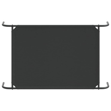 vidaXL Ανυψωμένο κρεβάτι σκύλου μαύρο 110x65x20 cm ύφασμα Οξφόρδης