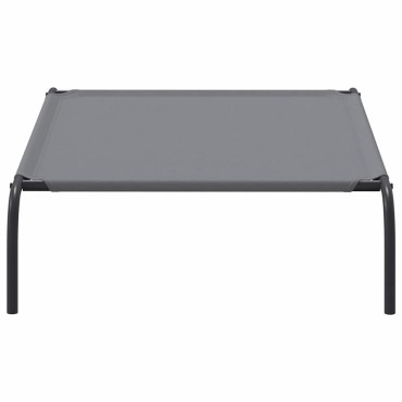 vidaXL Ανυψωμένο κρεβάτι σκύλου γκρι 110x65x20 cm ύφασμα Οξφόρδης