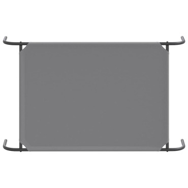 vidaXL Ανυψωμένο κρεβάτι σκύλου γκρι 110x65x20 cm ύφασμα Οξφόρδης