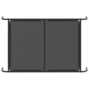 vidaXL Ανυψωμένο κρεβάτι σκύλου Μαύρο 130x80x20 cm Textilene ατσάλι