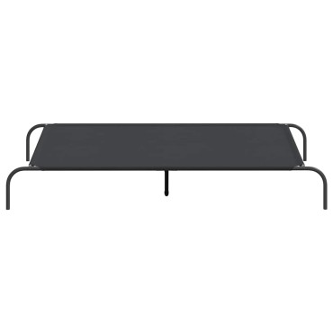 vidaXL Ανυψωμένο κρεβάτι σκύλου μαύρο 150x90x20 cm ύφασμα Οξφόρδης