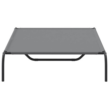 vidaXL Ανυψωμένο κρεβάτι σκύλου Γκρι 130x80x20 cm Ύφασμα Οξφόρδης
