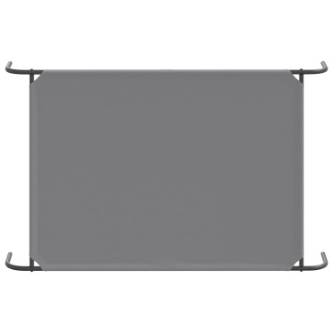 vidaXL Ανυψωμένο κρεβάτι σκύλου Γκρι 130x80x20 cm Ύφασμα Οξφόρδης