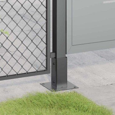 vidaXL Βάσεις στύλων τετράγωνες 4 τεμάχια Χάλυβας με επικάλυψη σκόνης