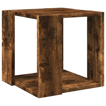 vidaXL Τραπεζάκι Σαλονιού Καπνιστή Δρυς 32x32x30cm Επεξεργ. Ξύλο 1 τεμ.