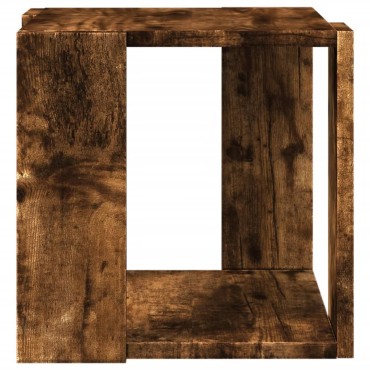 vidaXL Τραπεζάκι Σαλονιού Καπνιστή Δρυς 32x32x30cm Επεξεργ. Ξύλο 1 τεμ.