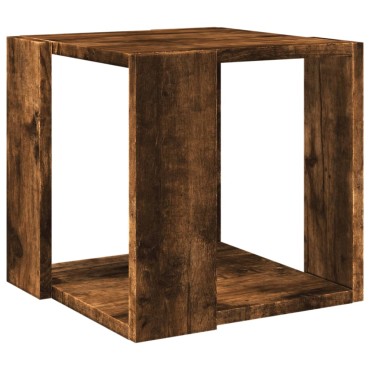 vidaXL Τραπεζάκι Σαλονιού Καπνιστή Δρυς 32x32x30cm Επεξεργ. Ξύλο 1 τεμ.