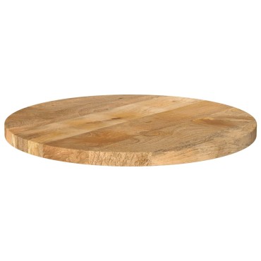vidaXL Επιφάνεια Τραπεζιού Στρογγυλή 40x2,5cm Μασίφ Ξύλο Μάνγκο 1 τεμ.
