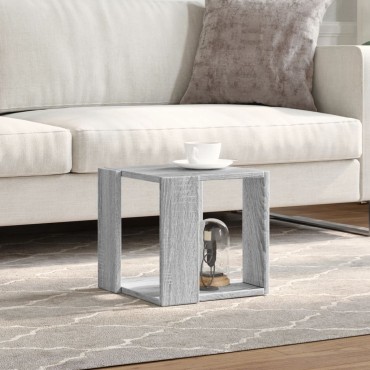 vidaXL Τραπεζάκι Σαλονιού Γκρι Sonoma 32x32x30cm Επεξεργασμένο Ξύλο 1 τεμ.