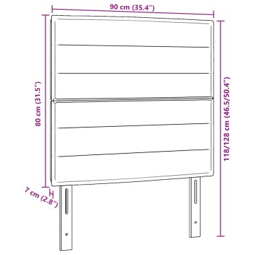 vidaXL Κεφαλάρι Γραμμών Σχεδίου Μπλε Ύφασμα 90x7x88cm 1 τεμ.