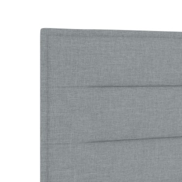 vidaXL Κεφαλάρι Ανοιχτού Γκρι Ύφασμα 160x7x128cm 1 τεμ.