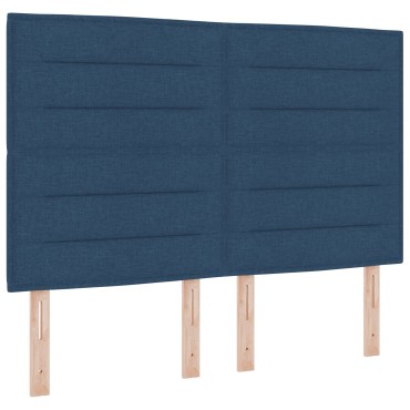vidaXL Κεφαλάρι Γραμμών Σχέδιο Μπλε Ύφασμα 160x7x128cm 1 τεμ.