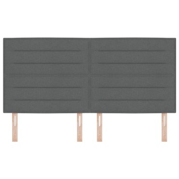 vidaXL Κεφαλάρι Μίνιμαλ Σκούρο Γκρι Ύφασμα 180x7x128cm 1 τεμ.