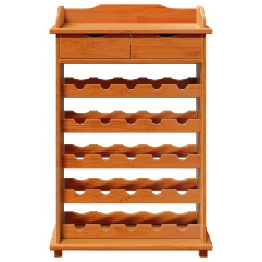 vidaXL Ράφι Κρασιού 90x60x30cm Συμπαγές Ξύλο Πεύκου 1 τεμ.
