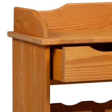 vidaXL Ράφι Κρασιού 90x60x30cm Συμπαγές Ξύλο Πεύκου 1 τεμ.