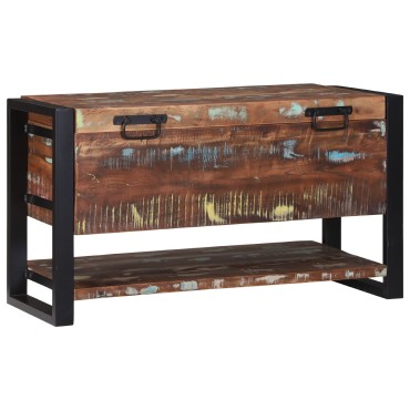 vidaXL Κουτί Αποθήκευσης Πολύχρωμο 80x35x45cm Μασίφ Ανακυκλωμένο Ξύλο 1 τεμ.