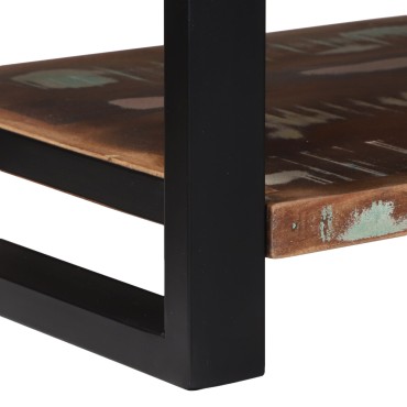 vidaXL Κουτί Αποθήκευσης Πολύχρωμο 80x35x45cm Μασίφ Ανακυκλωμένο Ξύλο 1 τεμ.