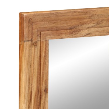 vidaXL Καθρέφτης μπάνιου 50x70x3cm από μασίφ ξύλο ακακίας