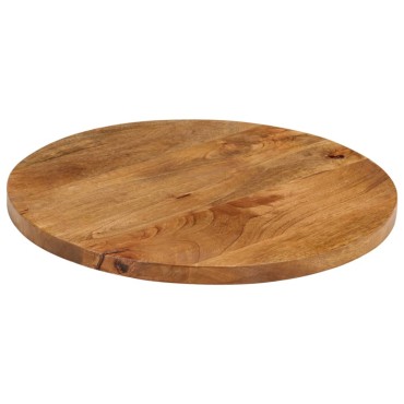 vidaXL Επιφάνεια Τραπεζιού Στρογγυλή 50x2,5cm Μασίφ Ξύλο Μάνγκο 1 τεμ.