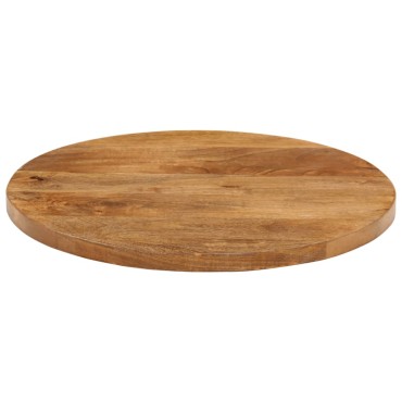 vidaXL Επιφάνεια Τραπεζιού Στρογγυλή 50x2,5cm Μασίφ Ξύλο Μάνγκο 1 τεμ.