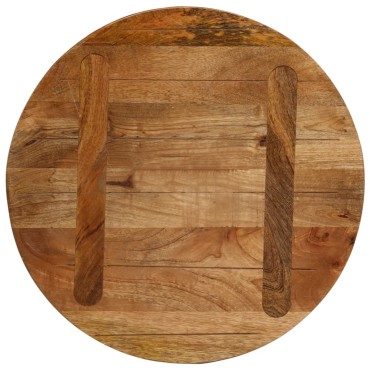 vidaXL Επιφάνεια Τραπεζιού Στρογγυλή 50x2,5cm Μασίφ Ξύλο Μάνγκο 1 τεμ.