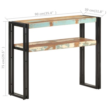 vidaXL Τραπέζι Κονσόλα 90x30x75cm Μασίφ Ανακυκλωμένο Ξύλο 1 τεμ.