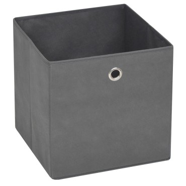 vidaXL Κουτιά Αποθήκευσης 4 τεμ. Γκρι 28x28x28 εκ. Ύφασμα Non-woven