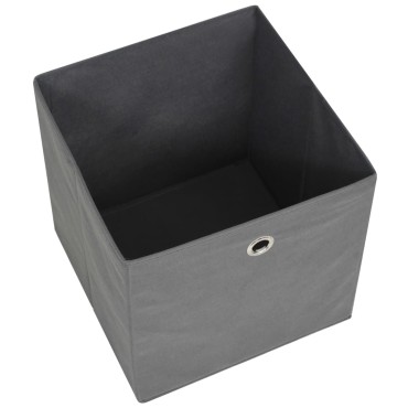 vidaXL Κουτιά Αποθήκευσης 4 τεμ. Γκρι 28x28x28 εκ. Ύφασμα Non-woven