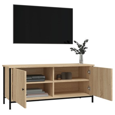 vidaXL Έπιπλο Τηλεόρασης με Πόρτες Sonoma Δρυς 102x35x45cm Επεξ.Ξύλο