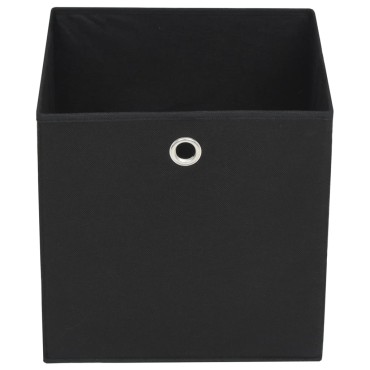 vidaXL Κουτιά Αποθήκευσης 4 τεμ. Μαύρα 28x28x28 εκ. Ύφασμα Non-woven
