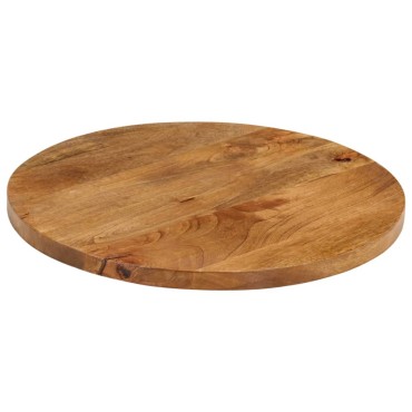 vidaXL Επιφάνεια Τραπεζιού Στρογγυλή 60x2,5cm Μασίφ Ξύλο Μάνγκο 1 τεμ.