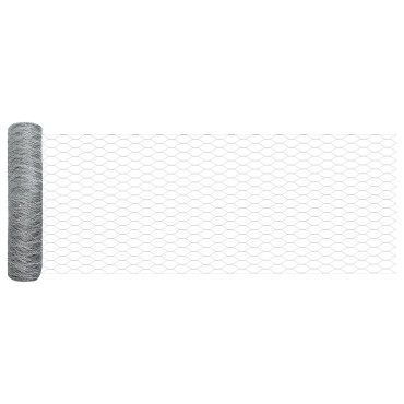 vidaXL Γαλβανισμένος φράκτης 0.8x100 μ 10000x0.05x80cm