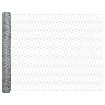 vidaXL Φράχτης Εξάγωνο 1.2x100 μ Γαλβανισμένο ατσάλι 10000x0.05x120cm