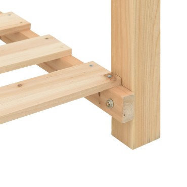 vidaXL Γλάστρα Κήπου με Ράφι 115x59x76 εκ Μασίφ Ξύλο Πεύκου