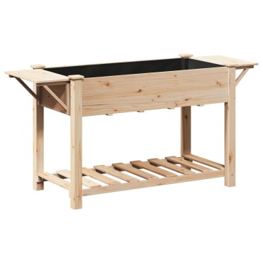 vidaXL Κήπος Γλάστρας με Ράφια 155x59x76 εκ. Μασίφ Ξύλο Πεύκου