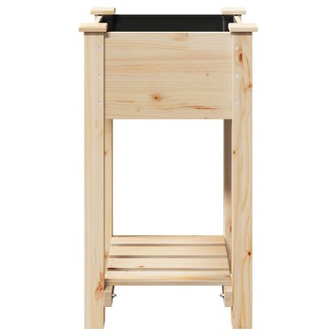 vidaXL Γλάστρα Κήπου με Ράφι 45x45x76 εκ. Μασίφ Ξύλο Πεύκου