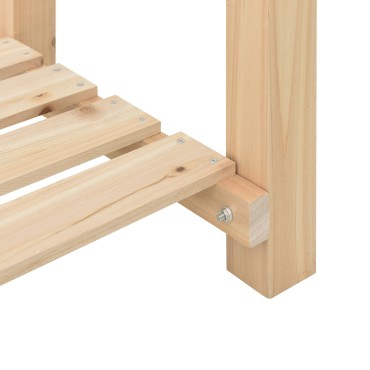 vidaXL Γλάστρα Κήπου με Ράφι 45x45x76 εκ. Μασίφ Ξύλο Πεύκου