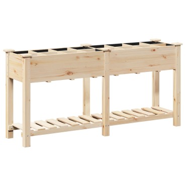 vidaXL Γλάστρα Κήπου με Πλέγματα 161x43x76 εκ Μασίφ Ξύλο Πεύκου