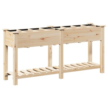 vidaXL Γλάστρα Κήπου με Πλέγματα 161x43x76 εκ Μασίφ Ξύλο Πεύκου