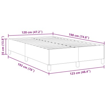 vidaXL Κρεβάτι Ελαφρύ Πράσινο Γκρι 120x190 εκ Καρντούρα Υφάσματος