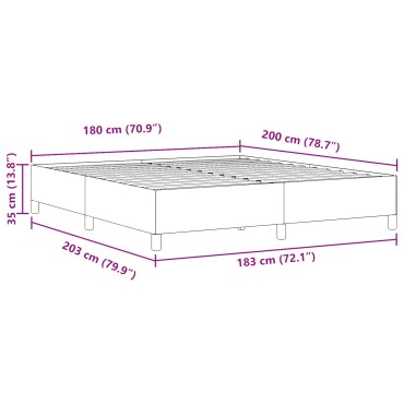vidaXL Κρεβάτι Μπλε 180x200 εκ από Υφασμά  Κορντούρας