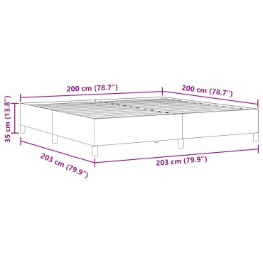 vidaXL Κρεβάτι Μπλε 200x200 εκ. από ύφασμα κοτλέ