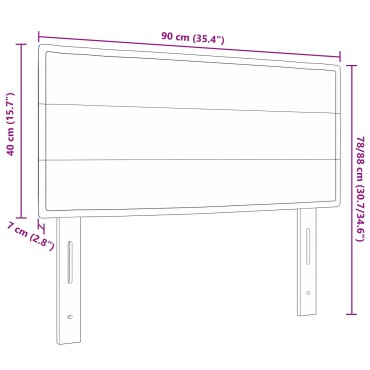 κεφαλάρι γραμμών vidaXL σε κρεμ από ύφασμα 90x40x7cm