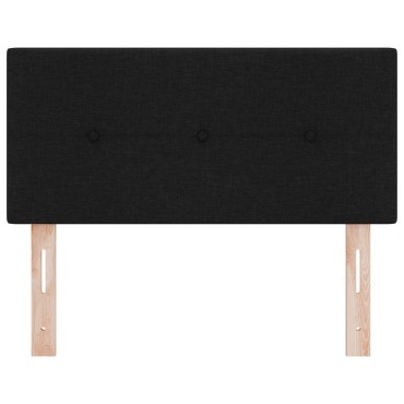 vidaXL Κεφαλάρι Με Κουμπιά Μαύρο Ύφασμα 80x7x88cm 1 τεμ.