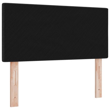 vidaXL Κεφαλάρι Με Κουμπιά Μαύρο Ύφασμα 80x7x88cm 1 τεμ.
