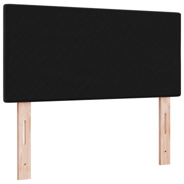vidaXL Κεφαλάρι με Κουμπιά Μαύρο Βελούδο 80x40x7cm 1 τεμ.