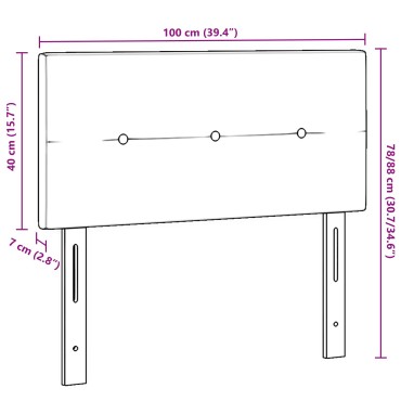 Kεφαλάρι vidaXL με κουμπιά σε ροζ από βελούδο 100x40x7cm