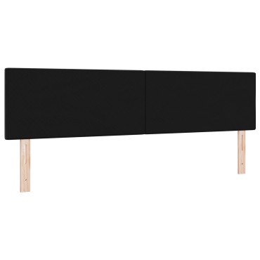 vidaXL Κεφαλάρι με Κουμπιά Μαύρο Βελούδο 90x40x7cm 1 τεμ.