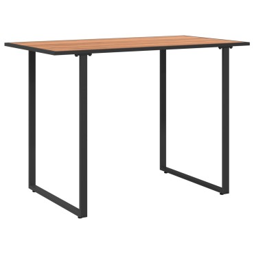 vidaXL Τραπέζι Κήπου Καφέ 100x55x70cm DPC και Ατσάλι 1 τεμ.
