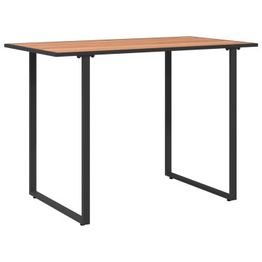 vidaXL Τραπέζι Κήπου Καφέ 100x55x70cm DPC και Ατσάλι 1 τεμ.